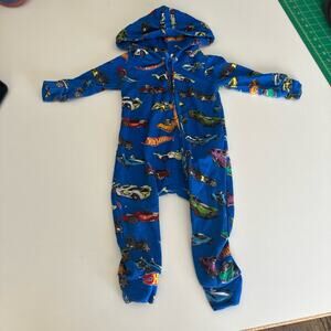 posh peanut hot wheels hooded romper